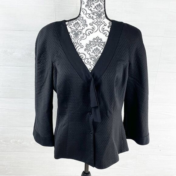 Armani Collezioni Printed Wool Silk Blend Blazer Jacket - Picture 1 of 11